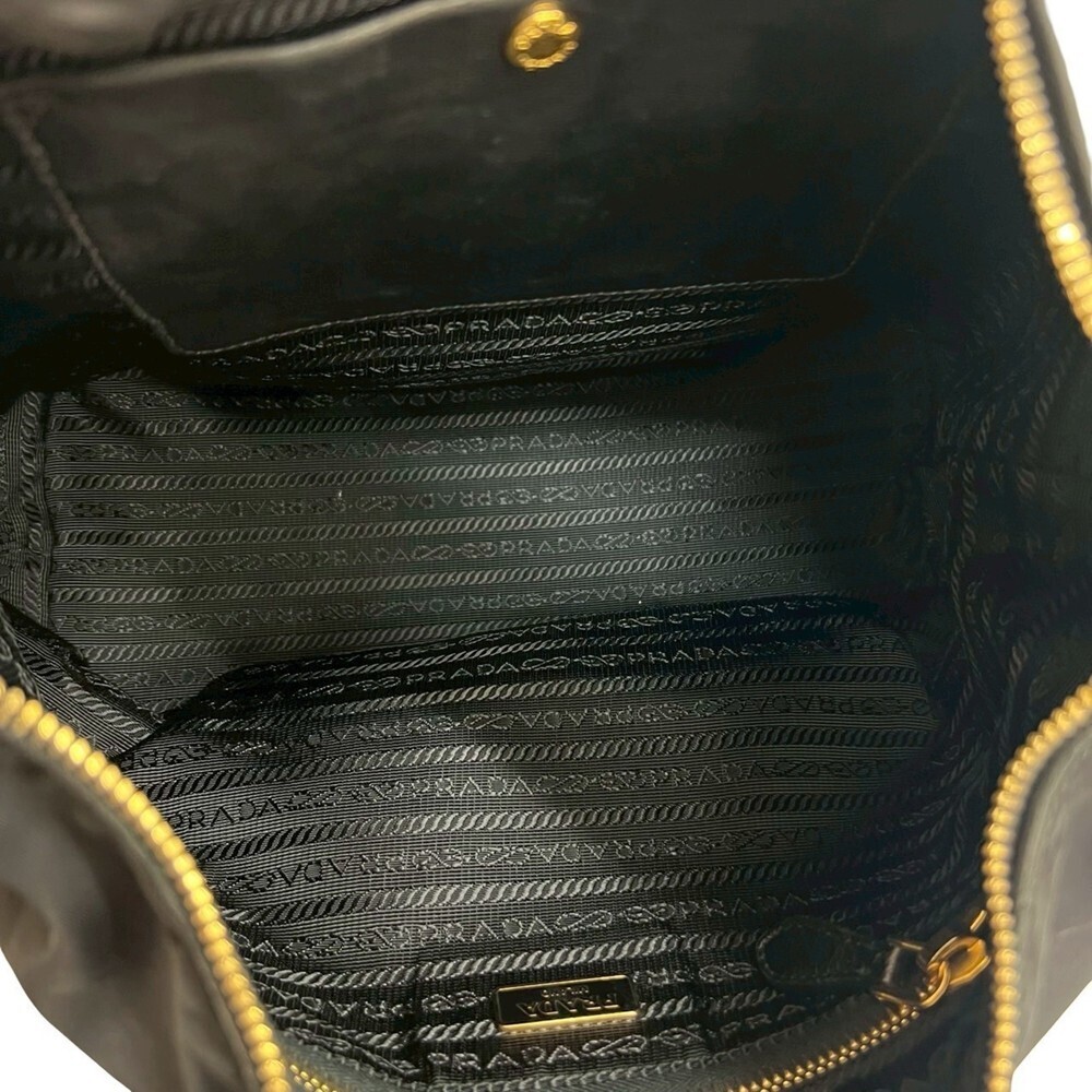 PRADA Black Leather Shoulder Bag - Picture 9 of 10